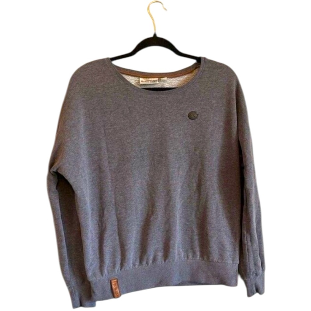 Naketano Gray Pullover Sweater Women’s Medium Cozy Fall Style Loungewear